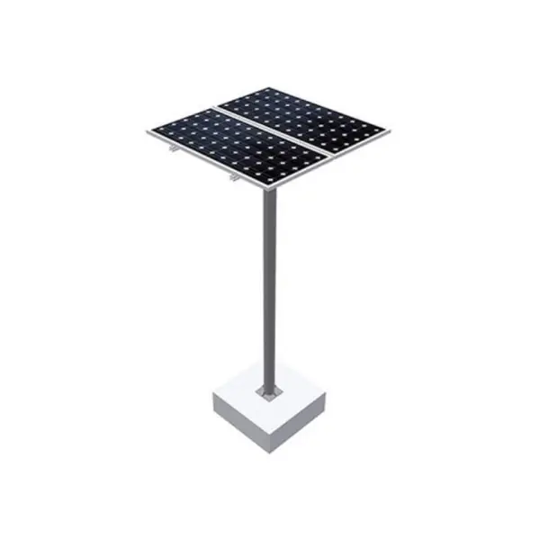 Soporte inclinado con poste 18H - Para 1 o 2 paneles solares Marca Reconocida