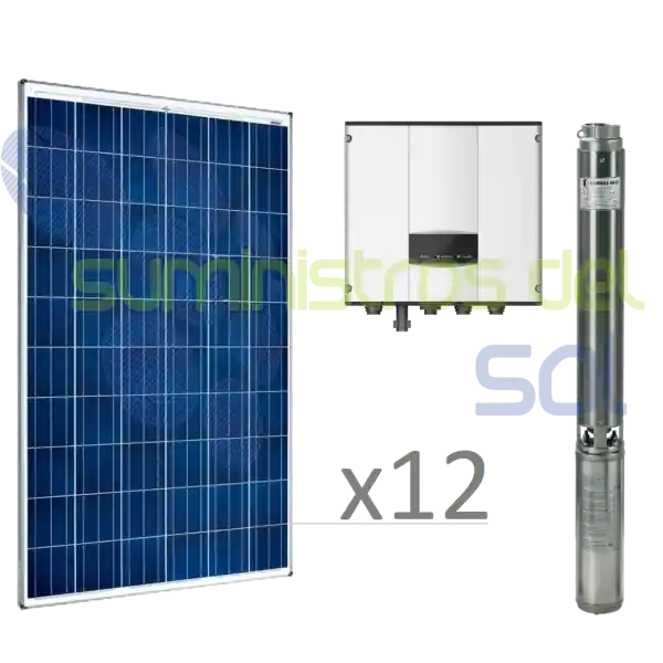 Kit Bombeo Solar Directo De 3CV Para 5.000litros/h Y Altura Máx. 80m Compra Hoy