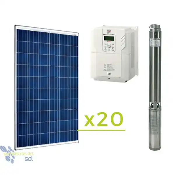 Kit Bombeo Solar Directo De 4CV Para 8.300litros/h Y Altura Máx. 80m Pago Seguro