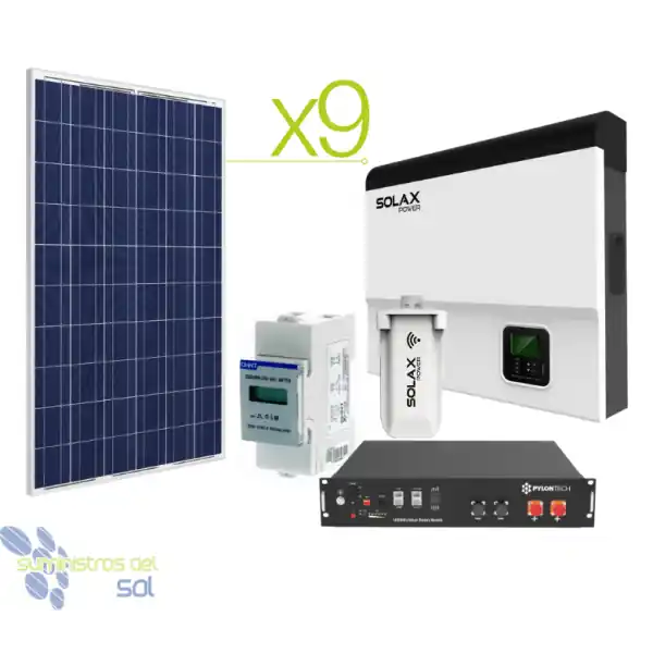 Kit Solar Autoconsumo Solax 14500Whdía y batería litio 2,5kWh Ordenar Ahora Mismo