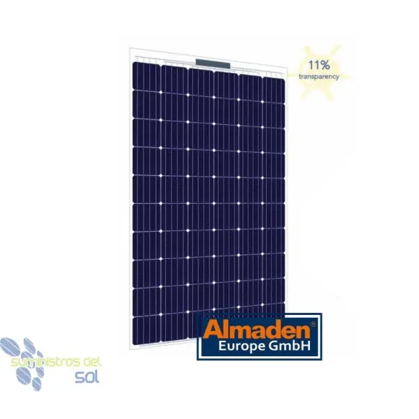 Panel Solar semitransparente Almaden M60 280W Monocristalino Popular