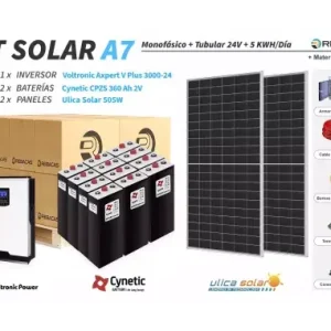 Kit Solar Aislada 7 2500|5000 Wh día CPZS Promoción