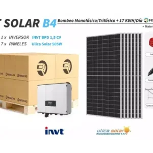 Kit B4 - Bombeo Solar 1,5 CV monofásica o trifásica 230V Precio Bajo