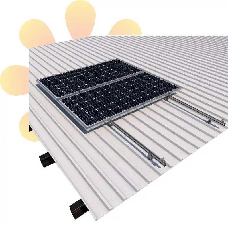 Kit 2 Soporte coplanar fijación a correas para cubierta metálica Sunfer 03V2 Precio De Oferta