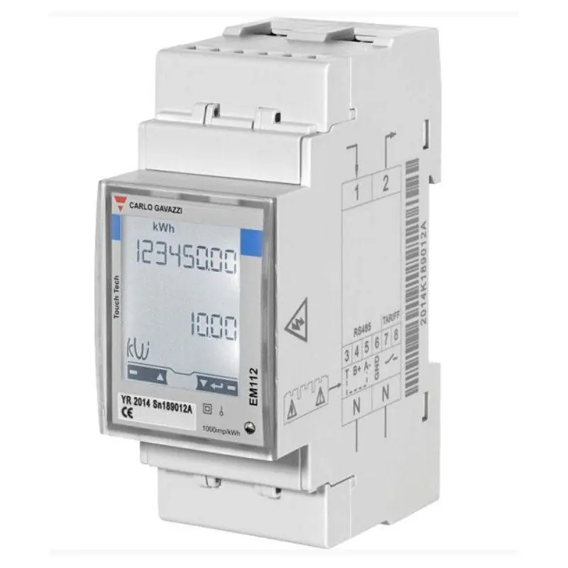 Marca Reconocida WALLBOX Vatímetro EM112 Carlo Gavazzi monofásico 100A