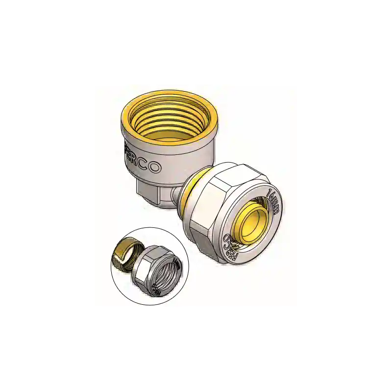 Codo Hembra Compresión FERCO Ø 20 - ½" Compra Ahora