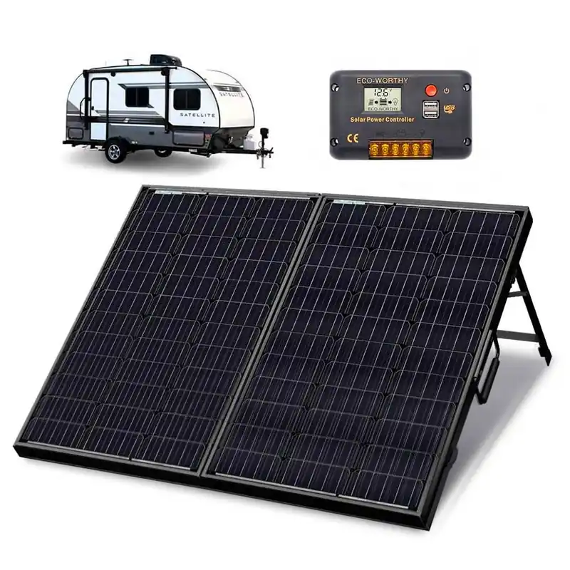 Oferta De Temporada Panel Solar Plegable 12 V 120 W Monocristalino Maleta Con Marco Negro