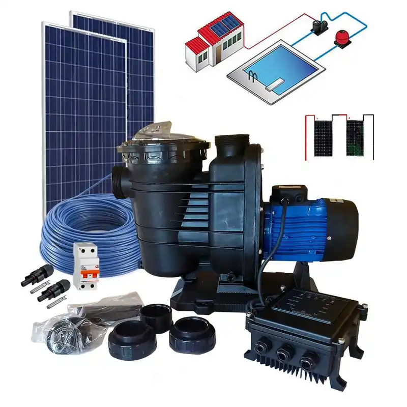 A Buen Precio Kit solar 500W depuradora solar piscina 48V 17-15/500W