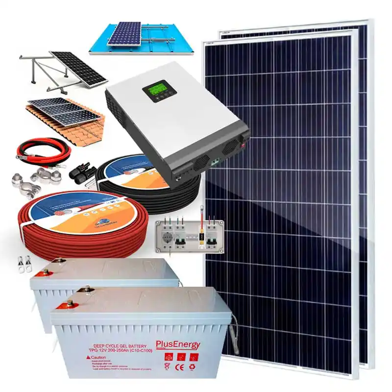 Kit Solar 24V 750W con Inversor Híbrido No Te Lo Pierdas
