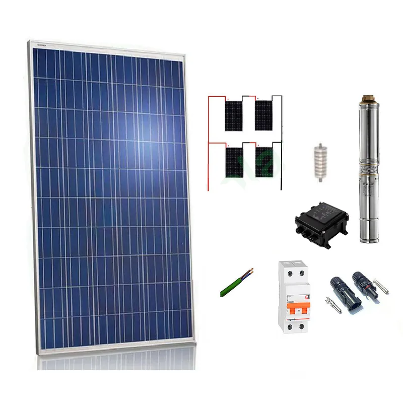Compra Ahora Kit solar Bombeo 750w / 1cv Caudal max. 3200 Litros/hora Altura 80 metros