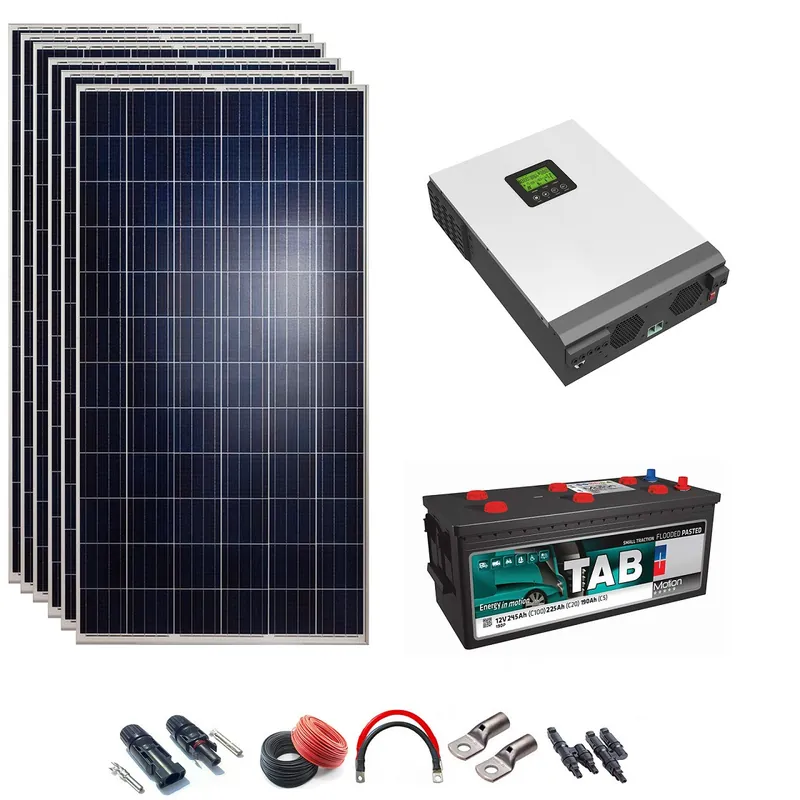 Kit Solar 1620W 48VDC a 230VAC Con Bateria Plomo Liquidación
