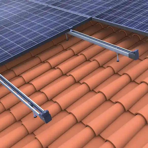 Última Oportunidad Kit estructura coplanar NOVOTEGRA para cubierta de teja para 2 placas solares