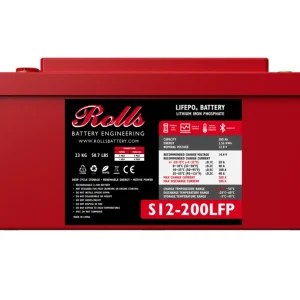 Batería de Litio Rolls S12-200LFP 12V 200Ah 2.56 kWh Súper Precio