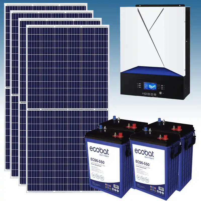 Directo De Fábrica Kit Solar Fotovoltaico 6000Wh/dia Ecobat AGM