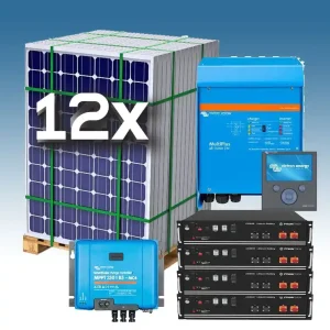 Comprar En Línea Kit Solar Fotovoltaico 14 kWh/dia con baterías de LITIO 14 kWh Premium
