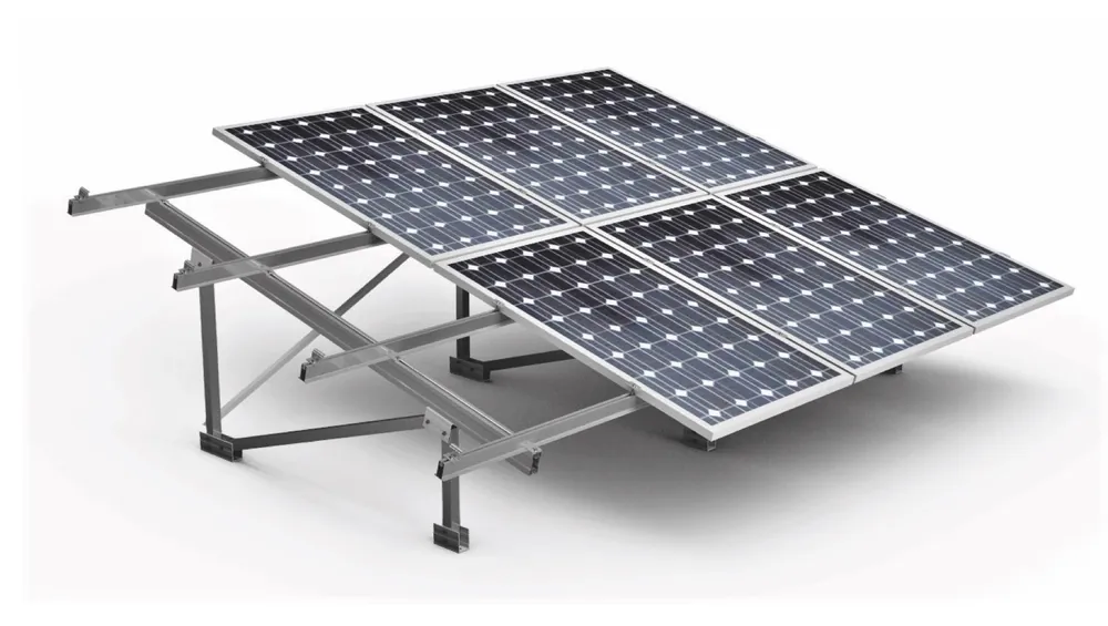 Soporte inclinado para terreno en filas de 2 módulos en vertical 30V Bestseller