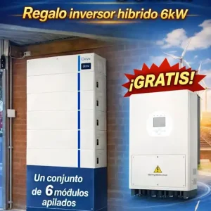 Envío Exprés OFERTA 30KW BATERIA AIW Y REGALO INVERSOR 6KW HIBRIDO MONOFASICO DEYE