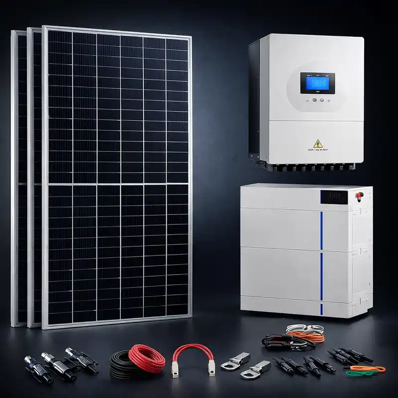 Kit Solar 5000W 48VDC a 230VAC Hibrido Con Batería Litio Aiw-10KWH Ordenar Ahora Mismo