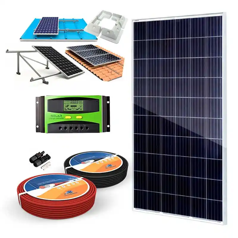 Envío Gratis Kit Solar 24V 280W/h Regulador 20A con Pantalla LCD