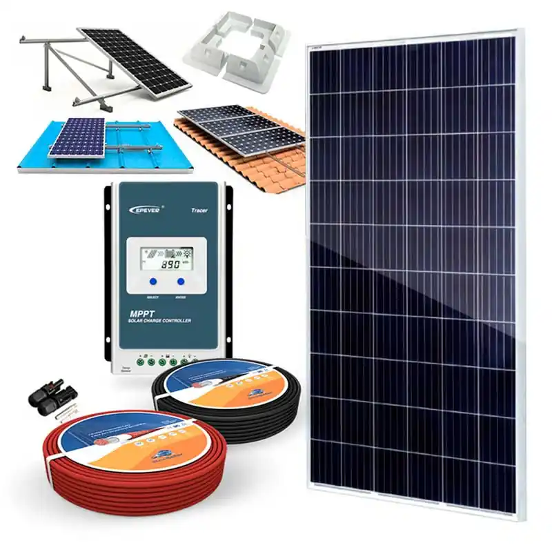 Promoción Kit Solar 24V 280W Regulador MPPT 20A