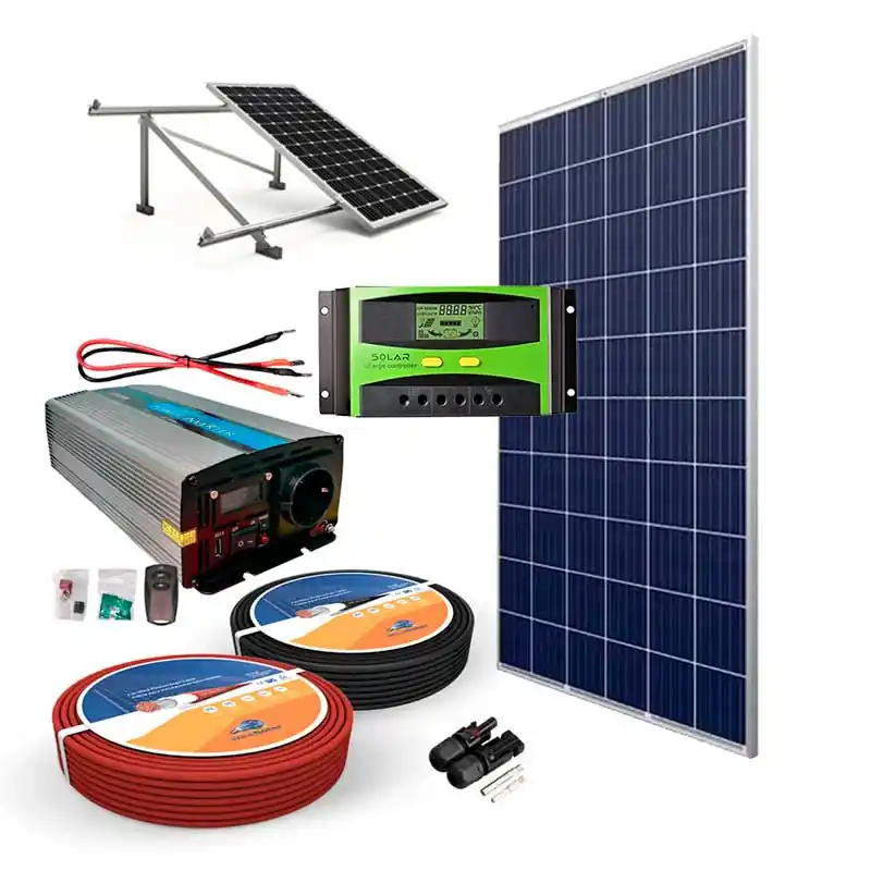 Precio Económico Kit Solar 12v 150w Hora Regulador 20a y inversor 1000W