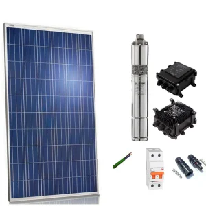 Garantía De Devolución De Dinero Kit solar Bombeo 300w Caudal max. 1200 Litros/hora Altura 35 m
