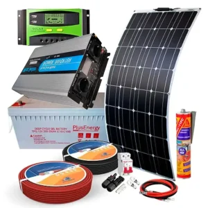 Kit Solar 12V Panel Solar Flexible 150W con Inversor 2000W Cargador 35A No Te Lo Pierdas