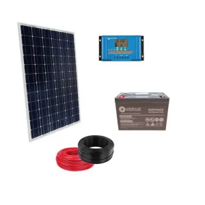 Ordenar Ahora Mismo Kit solar vivienda aislada 90 W 12 V con batería AGM 60 Ah