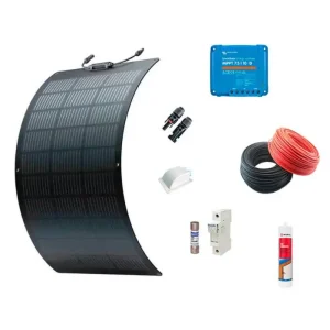 Venta Final Kit solar camper 100W 12V con panel flexible EcoFlow y regulador Victron SmartSolar