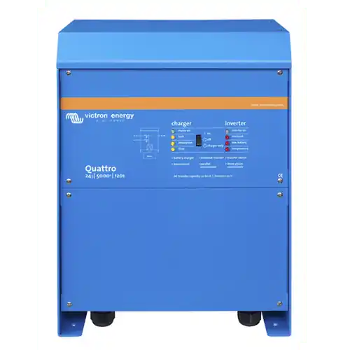Wechselrichter-Ladegerät Victron Quattro 24/5000VA 120A 100+100A - QUA245021010 Promoción