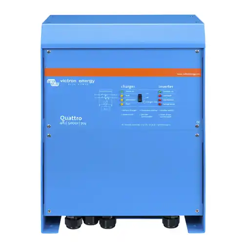 Wechselrichter-Ladegerät Victron Quattro 48/5000VA 70A 100+100A - QUA485021010 Venta Final