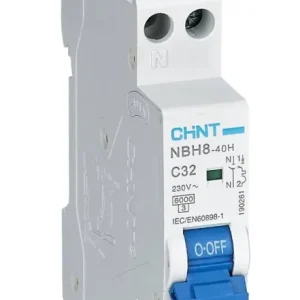 Schmaler Leitungsschutzschalter 1P+N 32A 4,5kA Chint - NBH8-1N-32C4.5 Oferta Especial