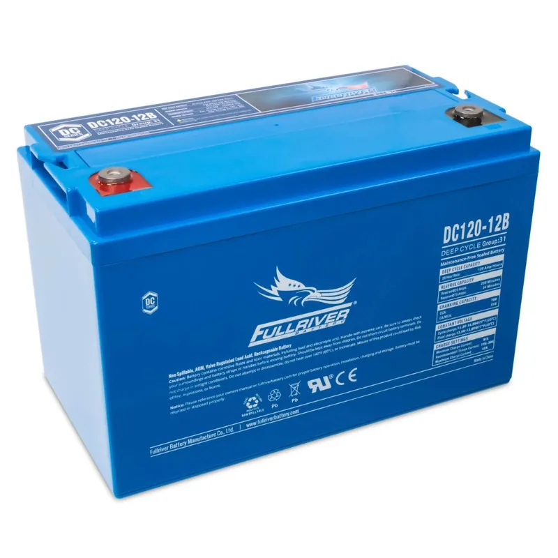 Batería AGM 120Ah Solar 12V C20 Monobloc Fullriver DC120-12B Bestseller