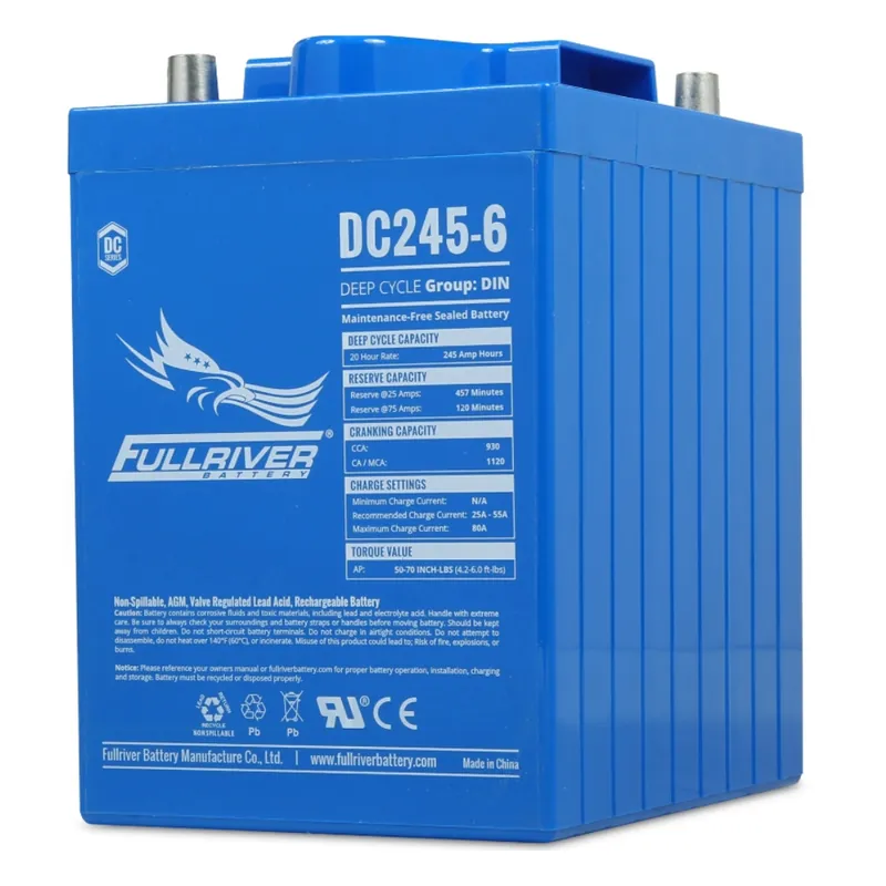 Batería 6v AGM Solar 245Ah C20 Monobloc Fullriver DC245-6 No Te Lo Pierdas