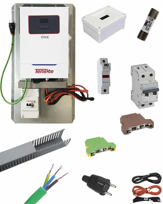 Venta Final Inversor Cargador Tensite One 5500W 48V Litio Suntaic premontado con protecciones