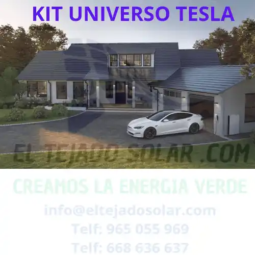 Devolución Gratuita Kit Hibrido Tesla Inversor Batería 13.5 KWh Powerwall 3 teja