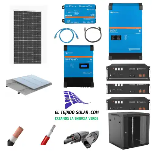 A Buen Precio Kit solar Victron Multiplus II 5000w ⚡ panel 555W 46Kw dia ? Pylontech us5000 ?