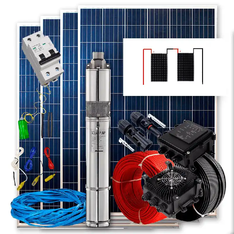 Última Versión ¡Oferta! kit de bombeo solar directo 550w (54m)