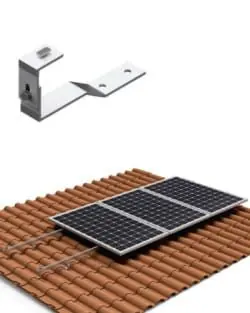 Estructura Cubierta Tejas 4 Paneles Solares con salvatejas 02V Garantía De Devolución De Dinero