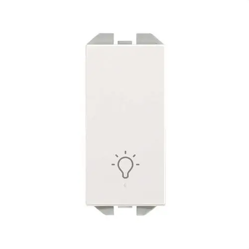 Últimas Unidades Pulsador con grabado luz de techa estrecha y sistema de embornamiento rápido blanco Simon 270