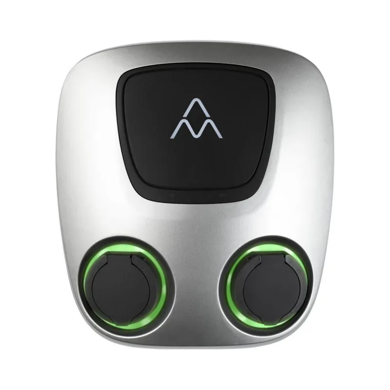 Cargador coche eléctrico doble con wifi 2 x 22 kW Charge Amps Aura Twin Socket Precio Rebajado