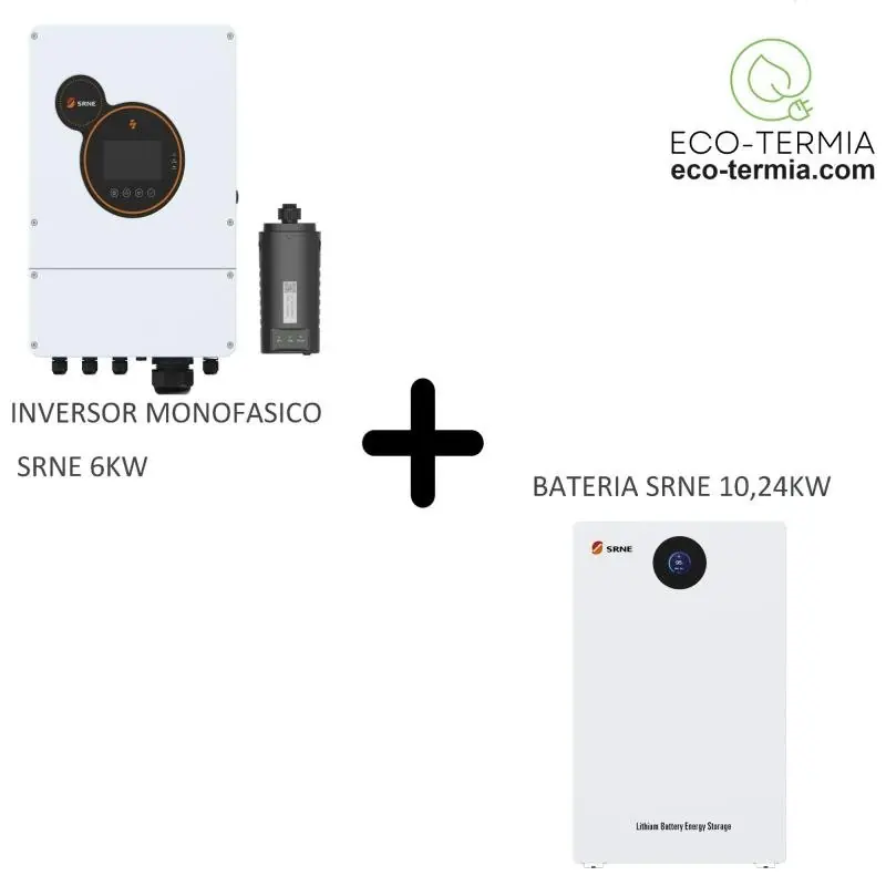 Certificado Kit Inversor Híbrido Monofásico 6Kw + Batería 10,24Kw