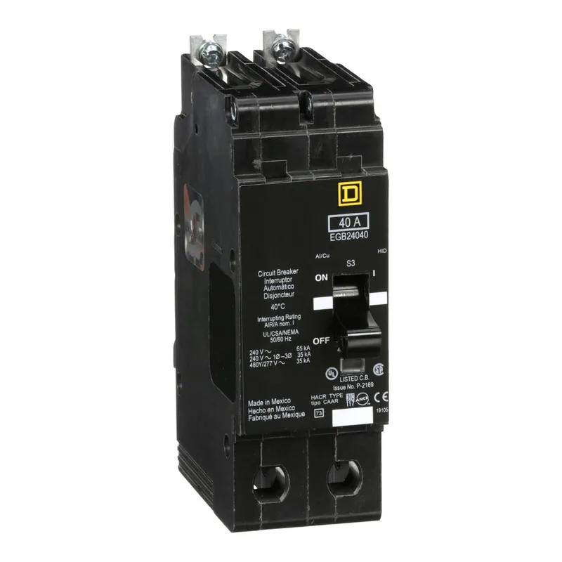 BREAKER EGB 40A 2P 35KA@480Y/277V 65KA@240V EGB24040 Última Oportunidad