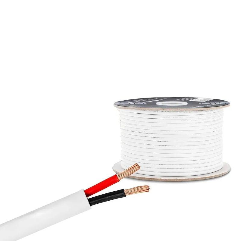 ROLLO CABLE PLASTICO FLEX.152.4M 2X14 AWG BLANCO Garantía De Devolución De Dinero