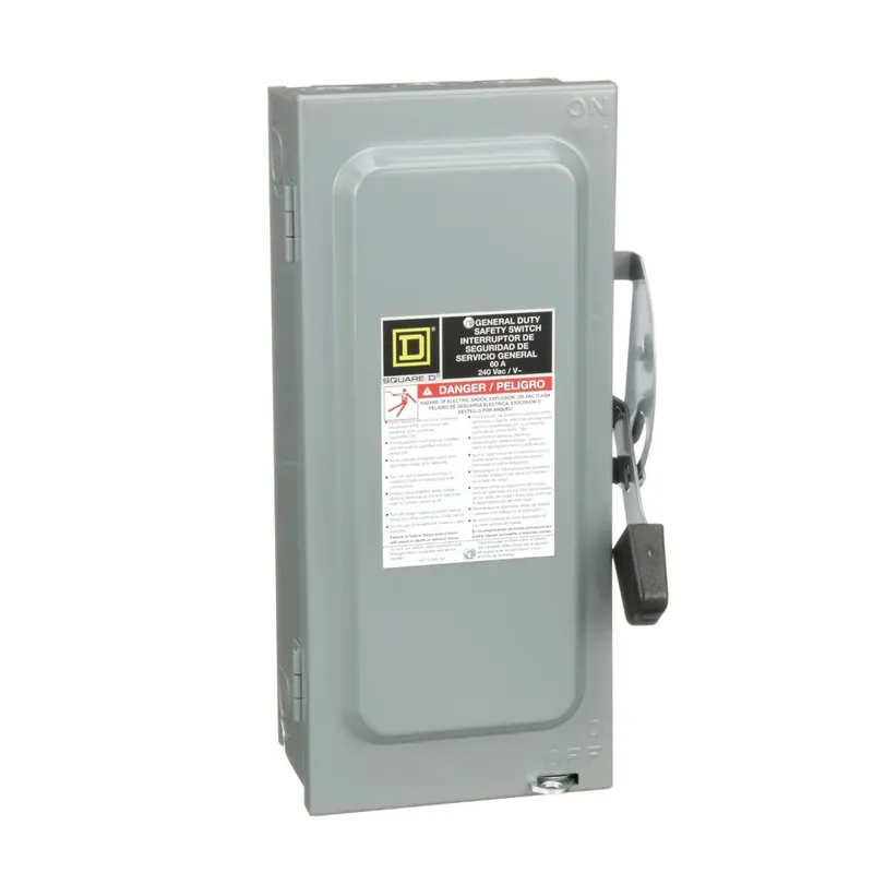 S/SWITCH USO GENERAL 60A 2P + 1N 240V N1 C/FUSIBLE D222N Novedad