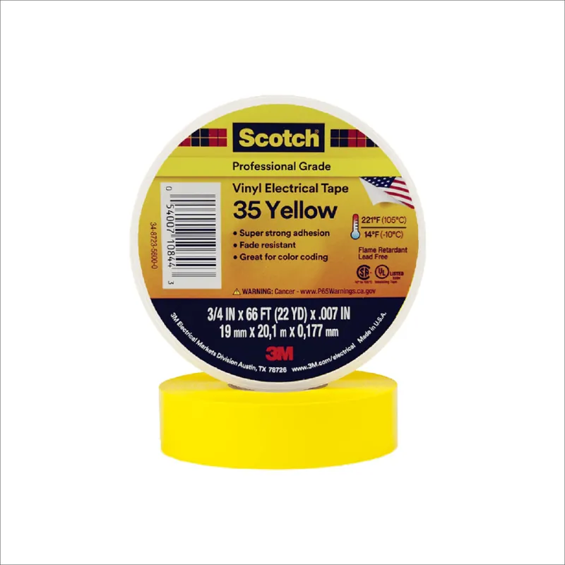 TAPE SCOTCH 35 AMARILLO 3M 3/4x66 Stock Limitado