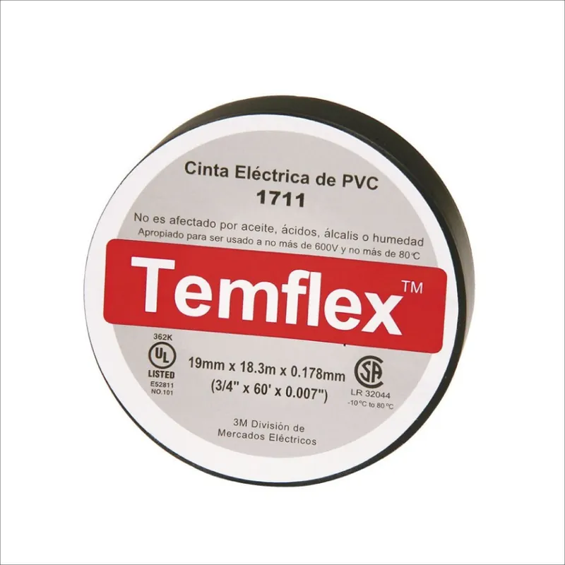 Económico TAPE TEMFLEX GRANDE NEGRO 3/4X60 3M 165