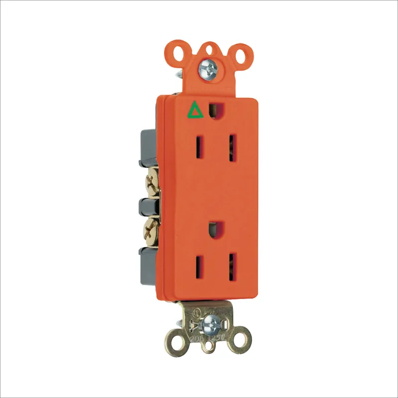 TOMA DECORA GROUN/A. 15 AMP 125V NARANJA IG26262 Directo De Fábrica