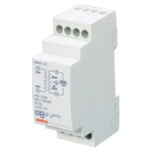 Transformador para Tonos de Llamada - 15Va 230/12+1224V - 2 Módulos GEW GW96426 Envío Exprés