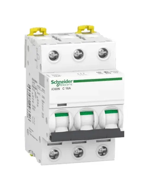 Alta Calidad Disyuntor Schneider 3P 16A 6KA C 3 Módulos